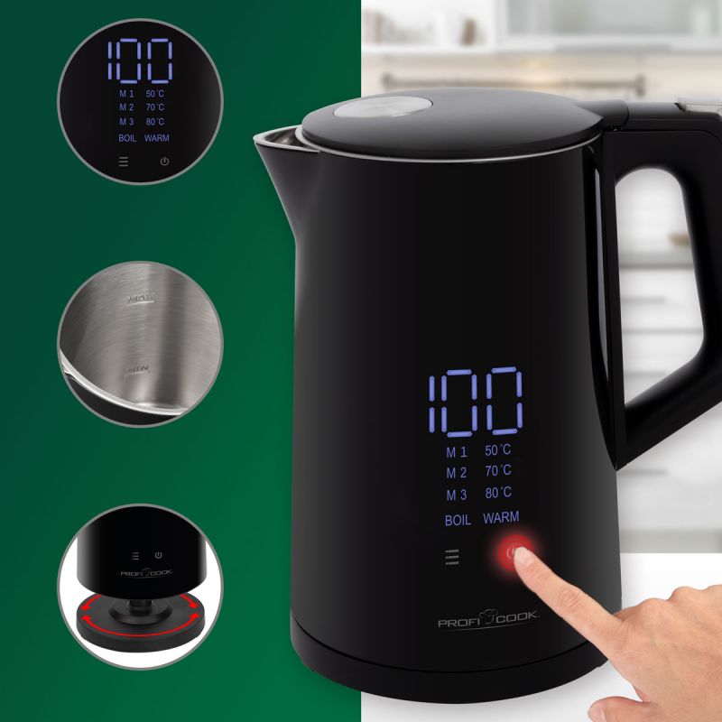 Proficook 1.7 Litre Touchscreen Electric Kettle