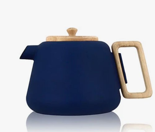 VIGGO 1L Cast Iron Teapot Navy Blue