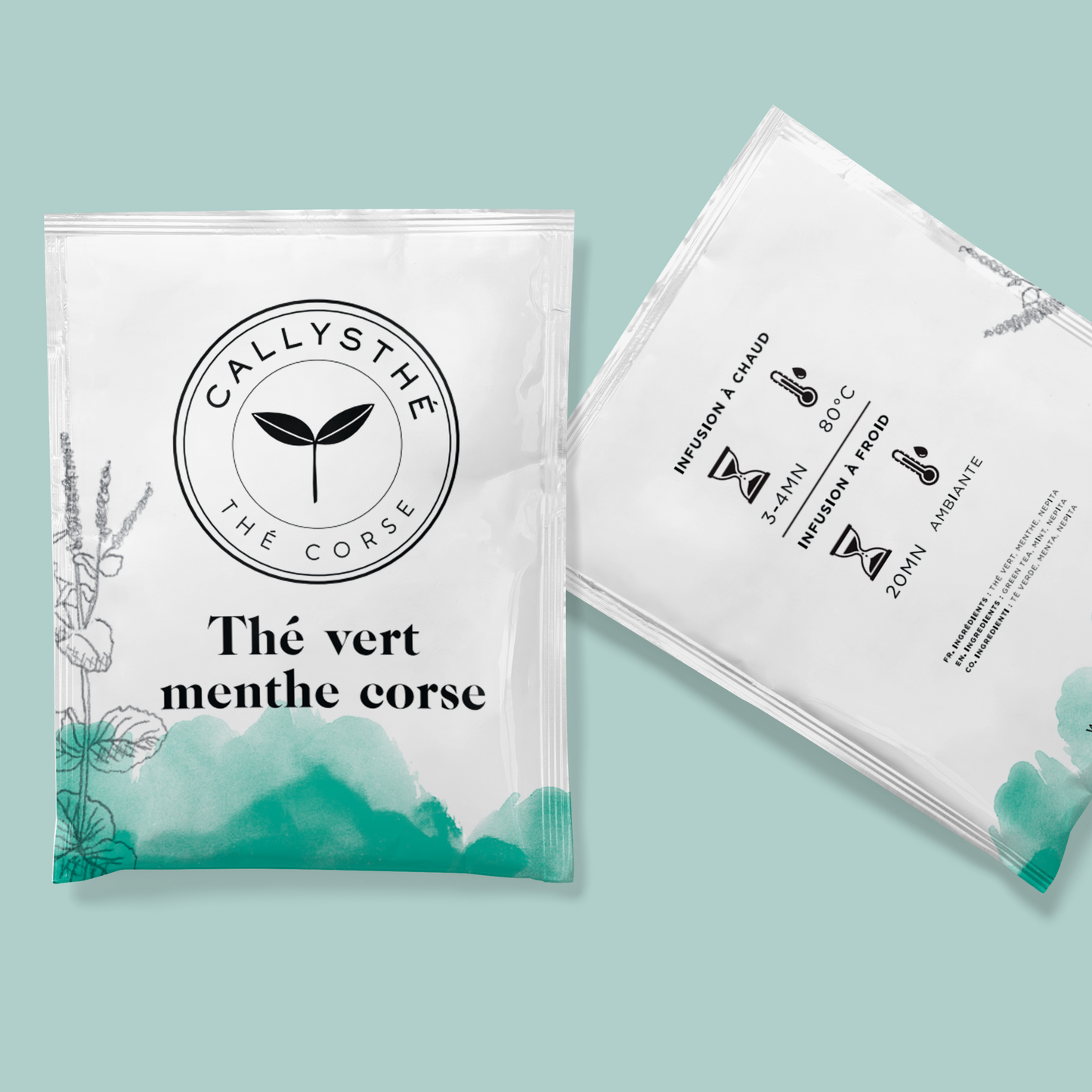 green tea mint - Sencha green tea, mint, Nepita
