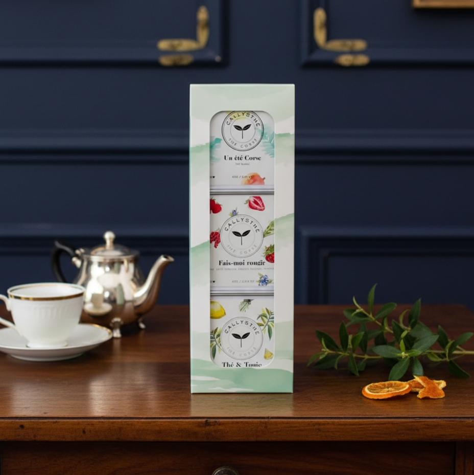 coffret fuité - un té corse, fais moi rougir, thé & tonic