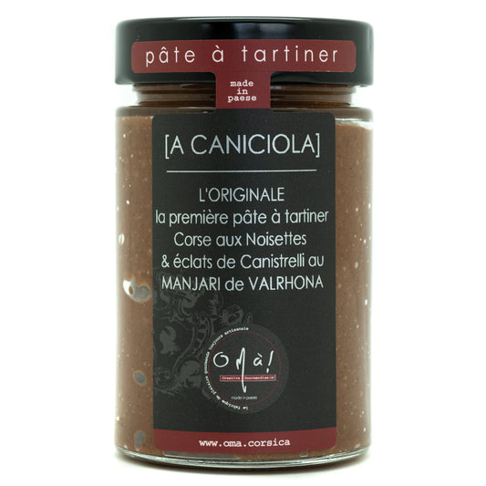 A caniciolla la pate à tartiner Corse à la noisette et aux éclats de canistrelli