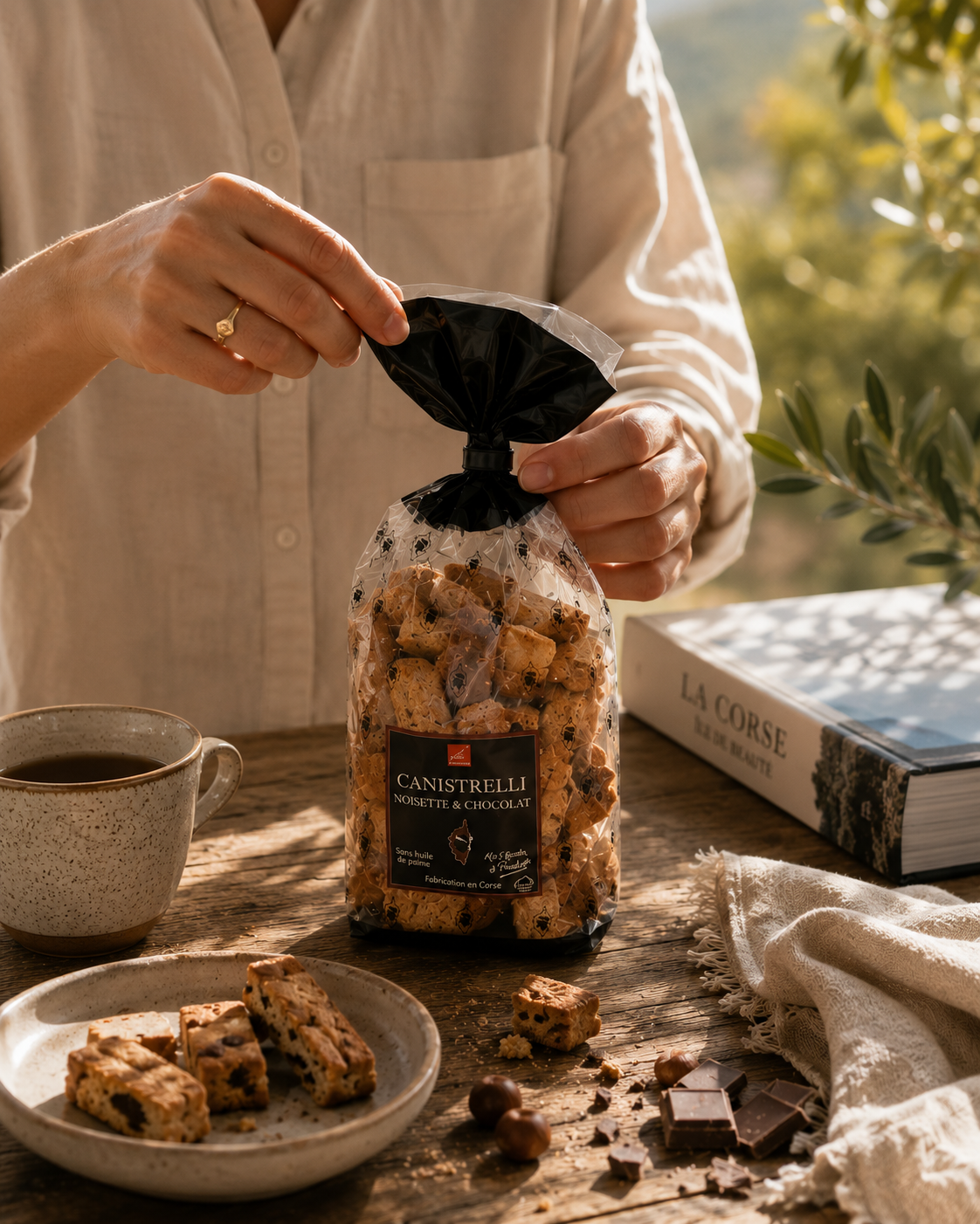CANISTRELLI AUX ÉCLATS DE NOISETTES ET PÉPITES DE CHOCOLAT