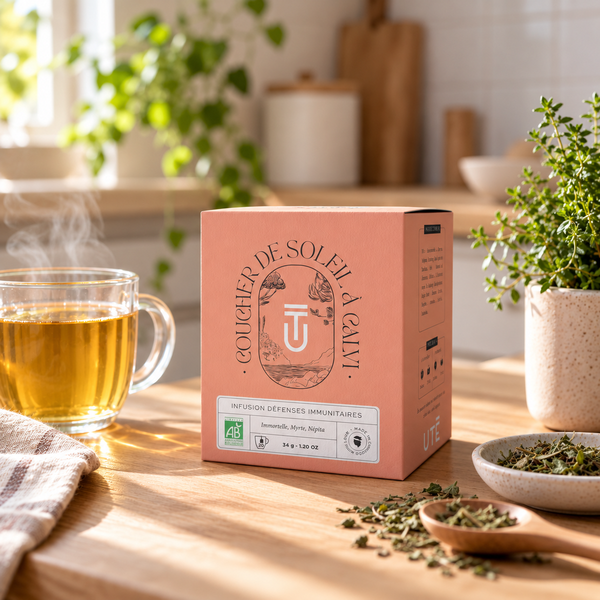 Coucher de Soleil à Calvi – Infusion Bio Défenses Immunitaires