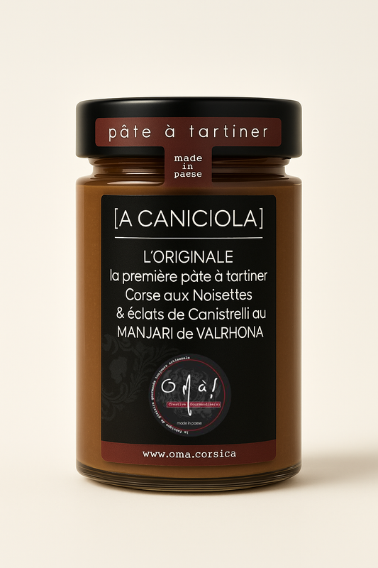 A caniciolla la pate à tartiner Corse à la noisette et aux éclats de canistrelli