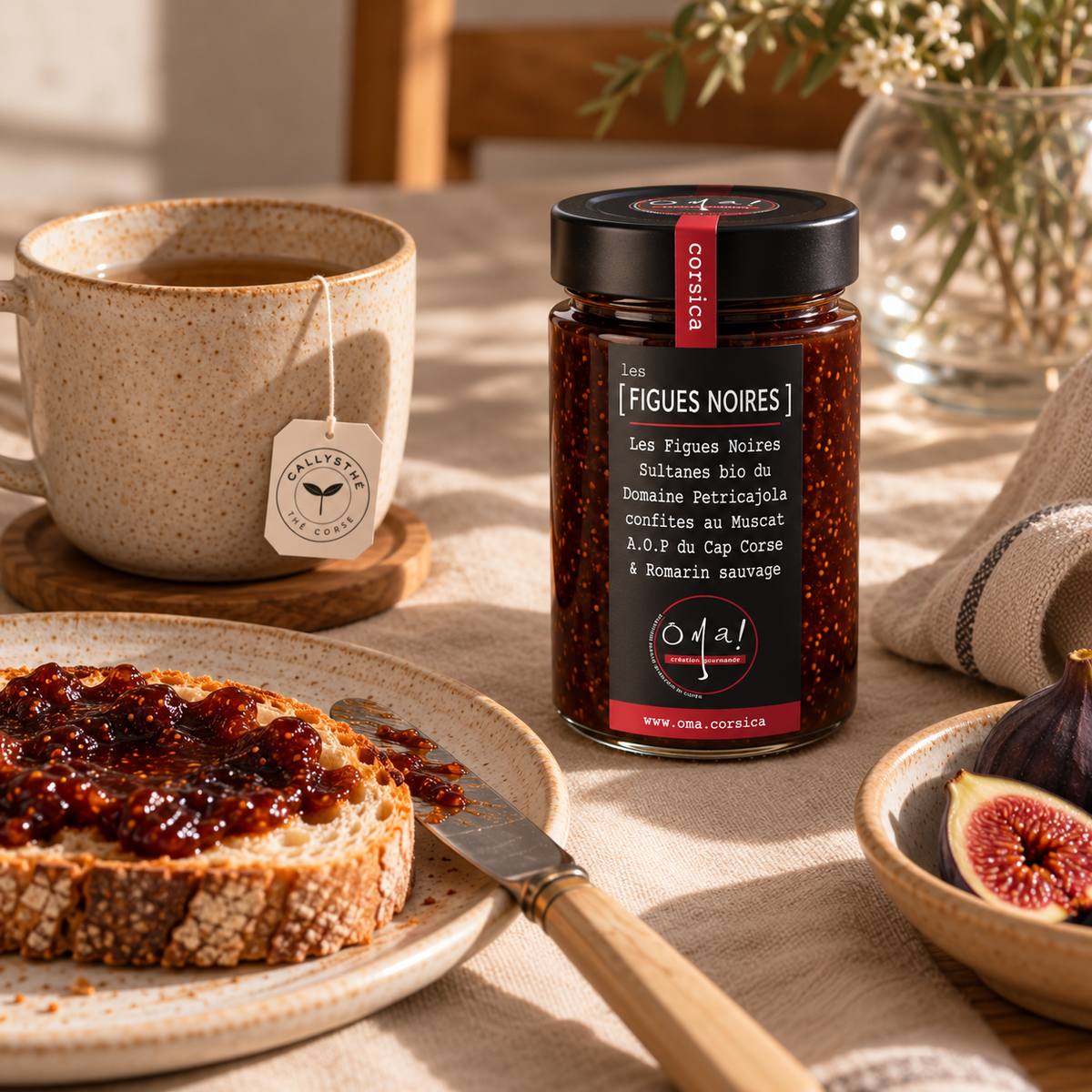 LES FIGUES NOIRES - CONFITURE CORSE AUX FIGUES NOIRES ET MUSCAT DU CAP CORSE