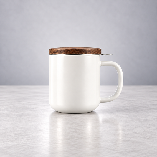 Tisanière mug Juliet en grès blanc 300 ml Ogo