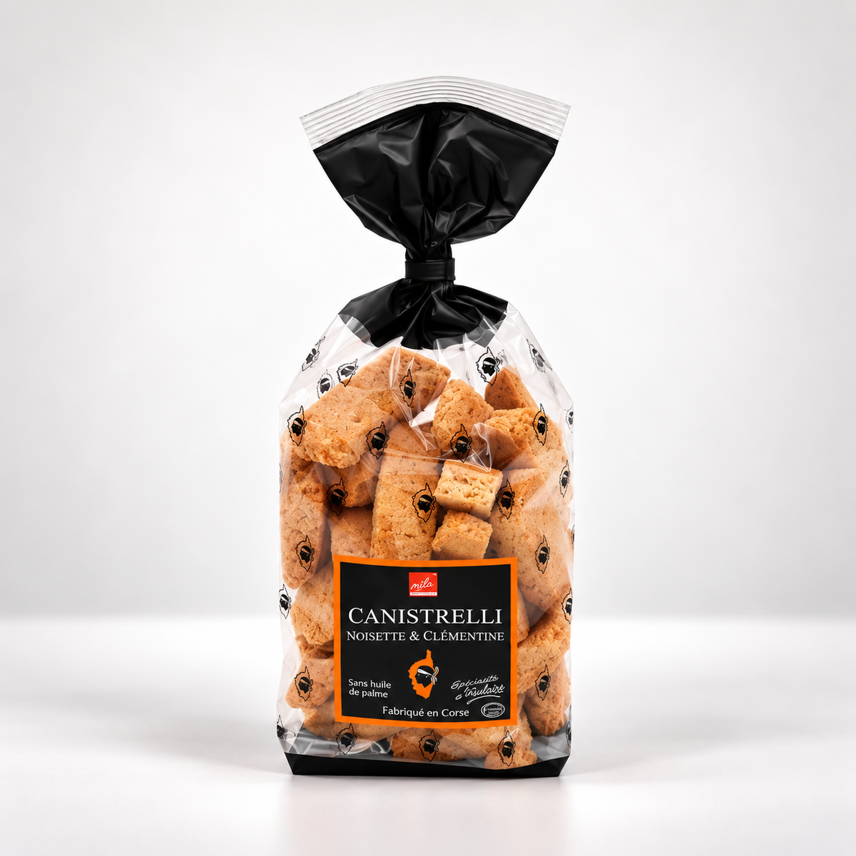 CANISTRELLI AUX ÉCLATS DE NOISETTES ET A LA CLÉMENTINE - BISCUITS CORSES 250g