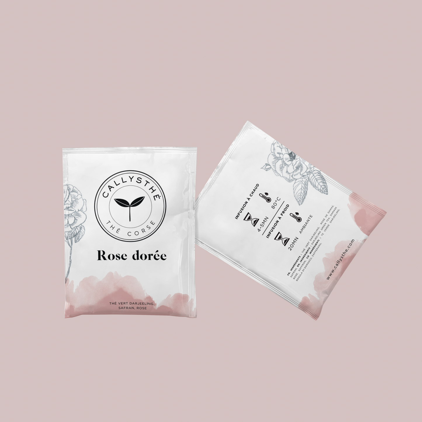 Thé - Sachet Rose dorée 
