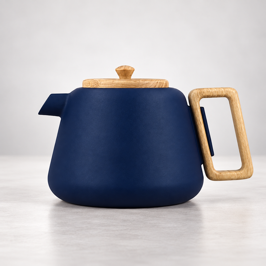 Théière en Fonte Viggo 1 L – Bleu Marine avec Filtre Inox